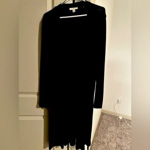 Halston black long duster